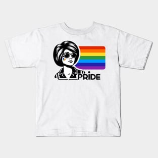 Lesbian Pride and LGBTQ flag Kids T-Shirt